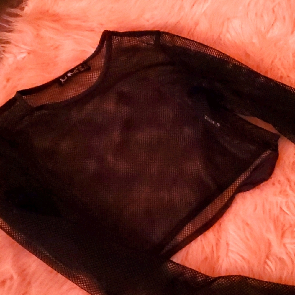 Fleece long sleeve crop